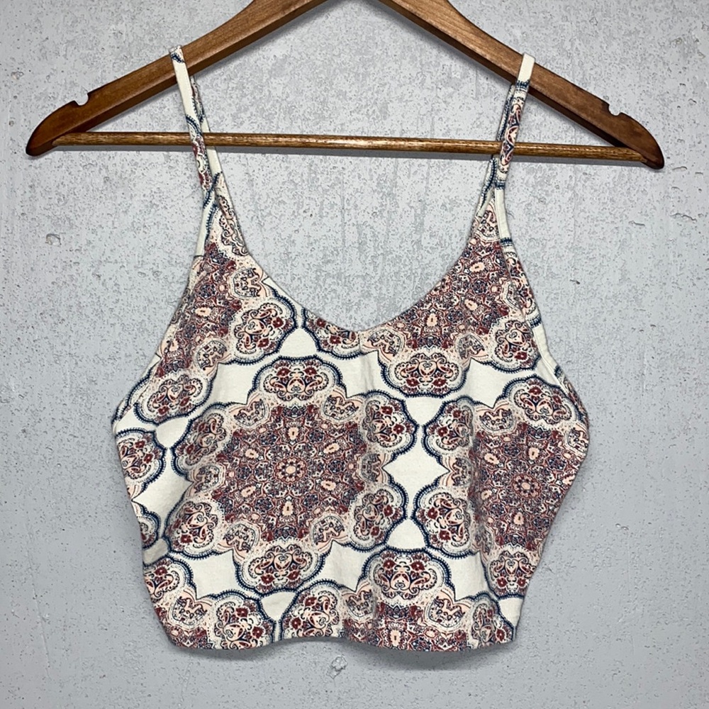 Charlotte Russe Geometric Cami Crop Top Size Medium